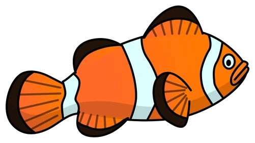 Hand-drawn clownfish