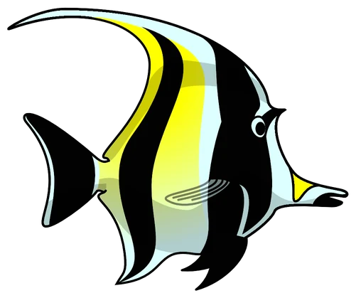 Hand-drawn moorish idol